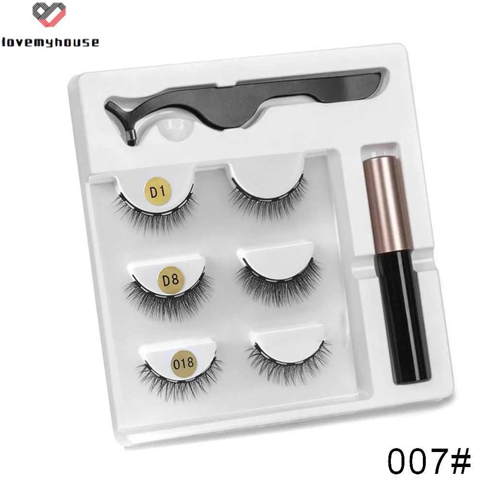 (Hàng Mới Về) Bộ Bút Kẻ Mắt Dạng Lỏng + Lông Mi Giả Từ Tính Không Thấm Nước Có Thể Tái Sử Dụng Kèm Nhíp | BigBuy360 - bigbuy360.vn