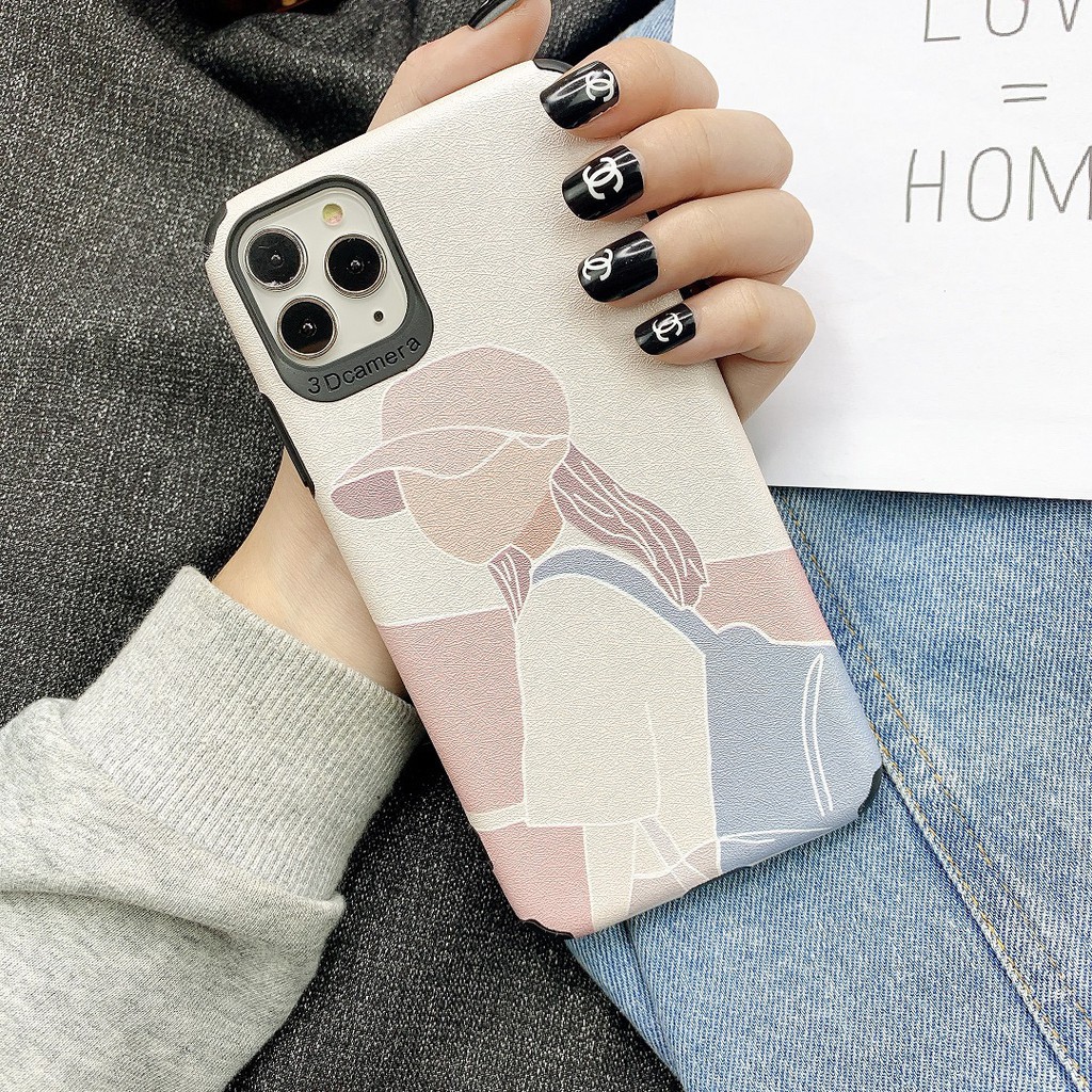Ốp Lưng Iphone Da Couple IMD Chống Bẩn chống sốc couple Boy x Girl - D060 | BigBuy360 - bigbuy360.vn