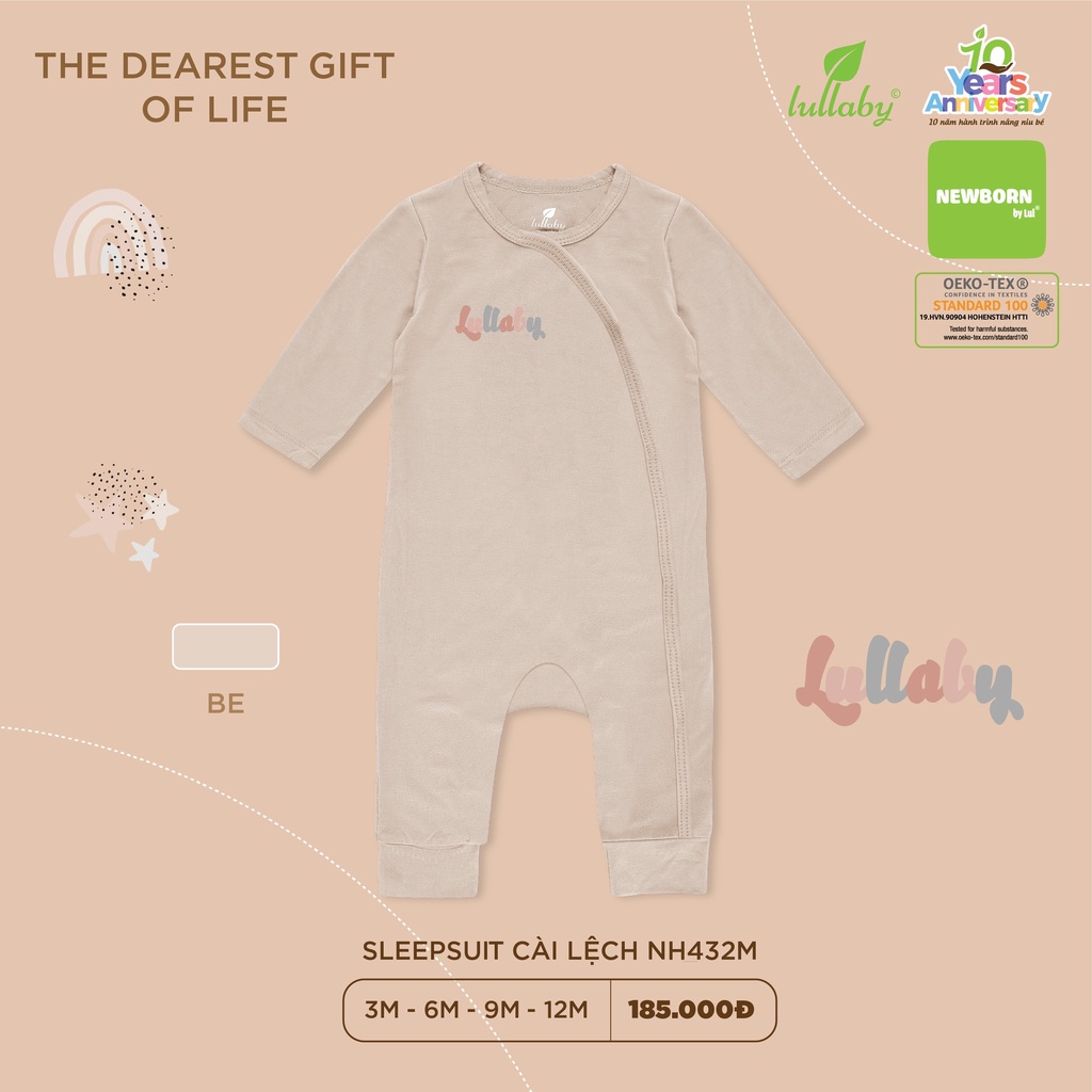 [CHÍNH HÃNG] Body sleepsuit liền quần chất liệu sợi tre họa tiết trẻ em cao cấp Lullaby