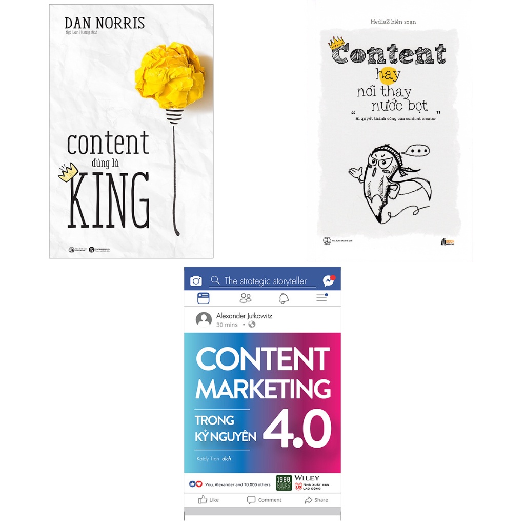 Sách - Combo Content Đúng Là King + Content Marketing Trong Kỷ Nguyên 4.0 + Content Hay Nói Thay Nước Bọt