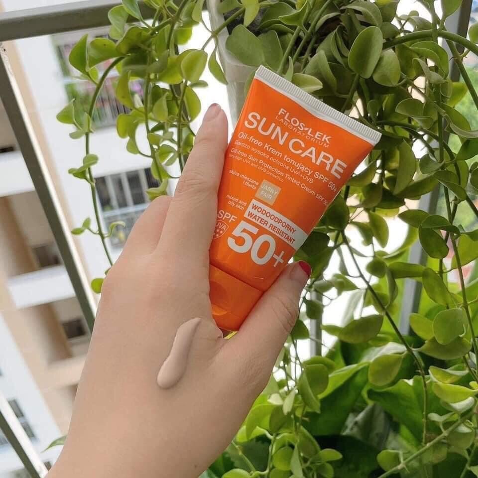 Kem chống nắng Floslek Laboratorium Sun Care Oil Free Sun Protection Tinted Cream SPF50+ 50ml