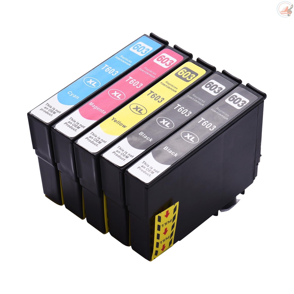 Aibecy Compatible Ink Cartridge Replacement for 603XL High Yield Compatible with Epson Expression Home XP-2100 XP-2105 XP-3100 XP-3105 XP-4100 XP-4105 WorkForce WF-2810 WF-2830 WF-2835 WF-2850 Printer 5-Pack (2 Black, 1 Cyan, 1 Magenta, 1 Y