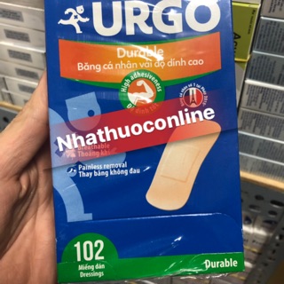 URGO BĂNG DÁN CÁ NHÂN VẢI ĐỘ DÍNH CAO(102 miếng)