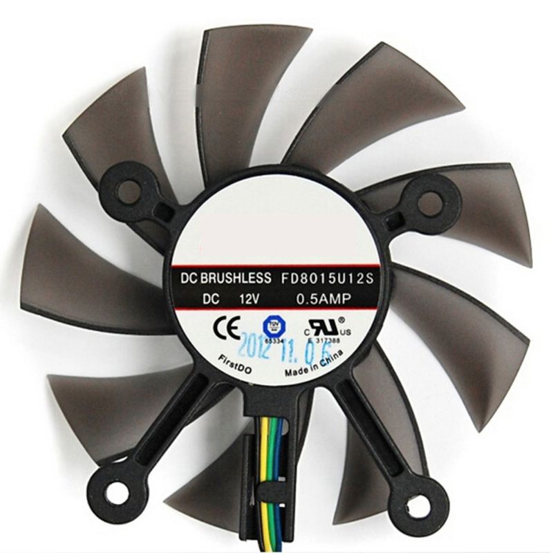 Quạt Tản Nhiệt Card Đồ Họa 75MM FD8015U12S DC12V 0.5AMP 4PIN Cho GTX 560 GTX550Ti HD7850