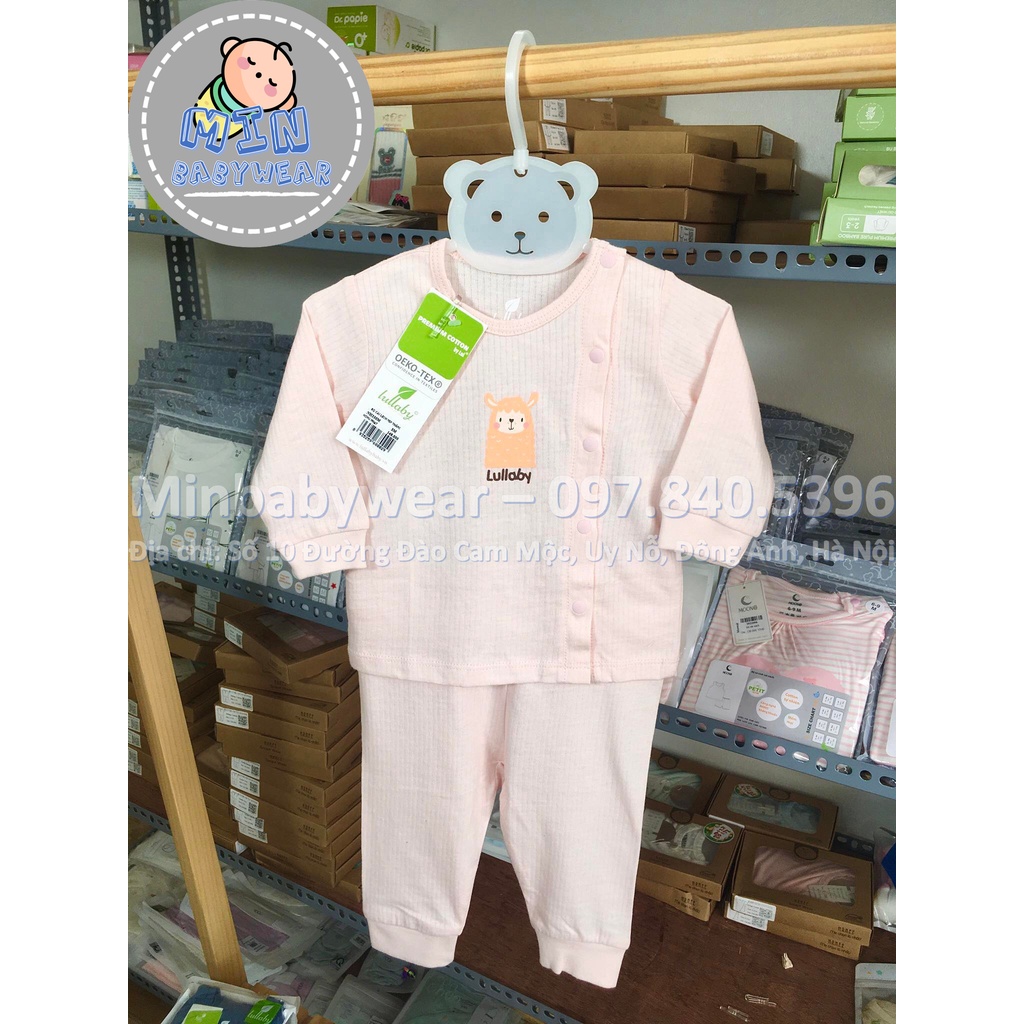 Bộ sơ sinh cài chéo nẹp thẳng chất cotton họa tiết đáng yêu