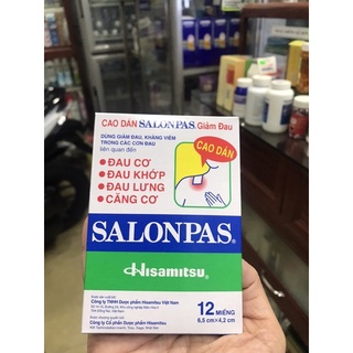 Cao dán hỗ trợ giảm đau salonpas hộp 10m