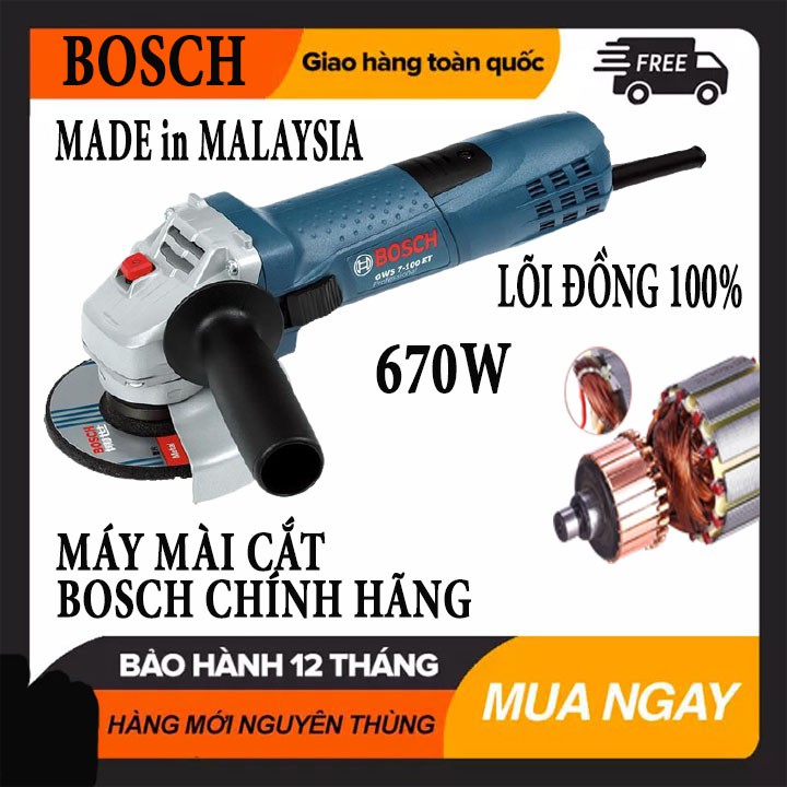 Máy Mài Cầm Tay Bosch 6-100 670w Malaysia. Bảo Hành Chính Hãng 12 tháng.