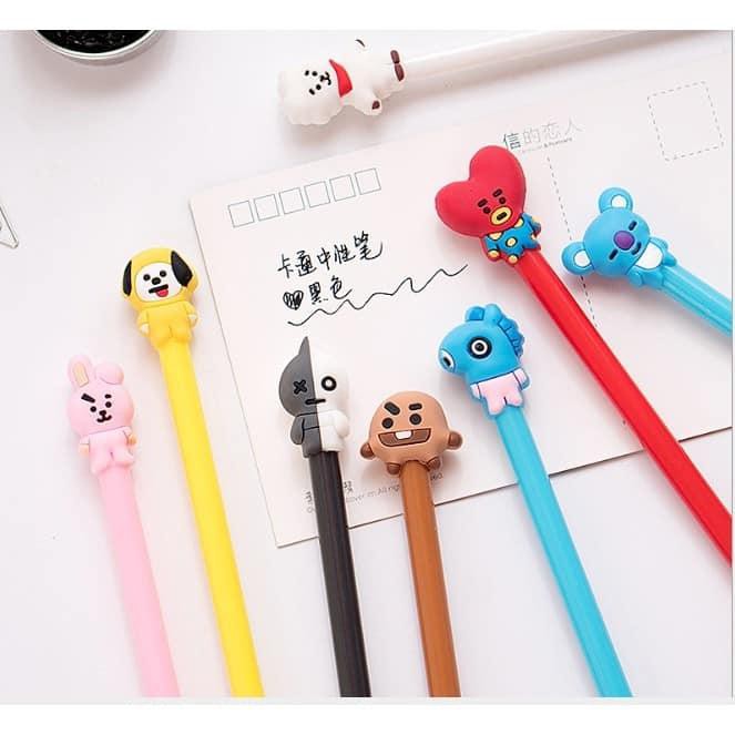 Bút BT 21 dễ thương - mực đentg