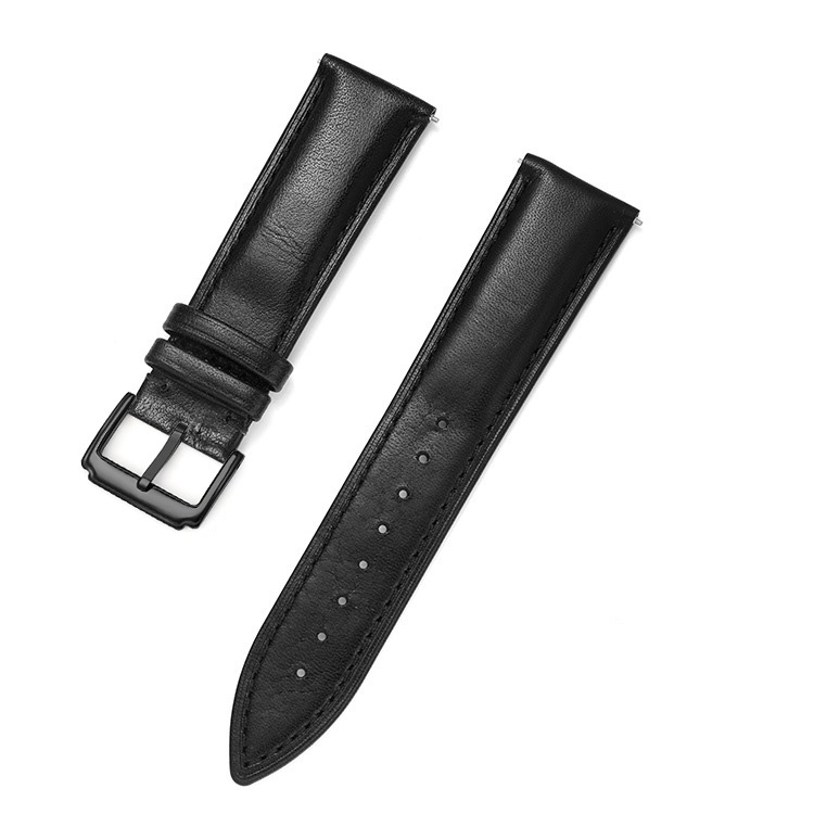 Đen/ Nâu [TẶNG CHỐT THÔNG MINH] Dây đồng hồ da bò 2 mặt lớp da bò đầu tiên chống thấm nước BO-25 size 18 19 20 21 22mm