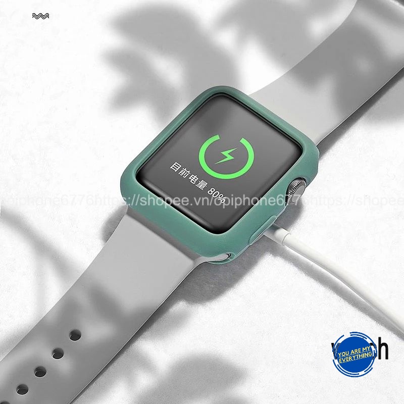 Dây đeo và ốp bảo vệ mặt đồng hồ Apple Watch kích thước 41mm/42mm/44mm/45mm