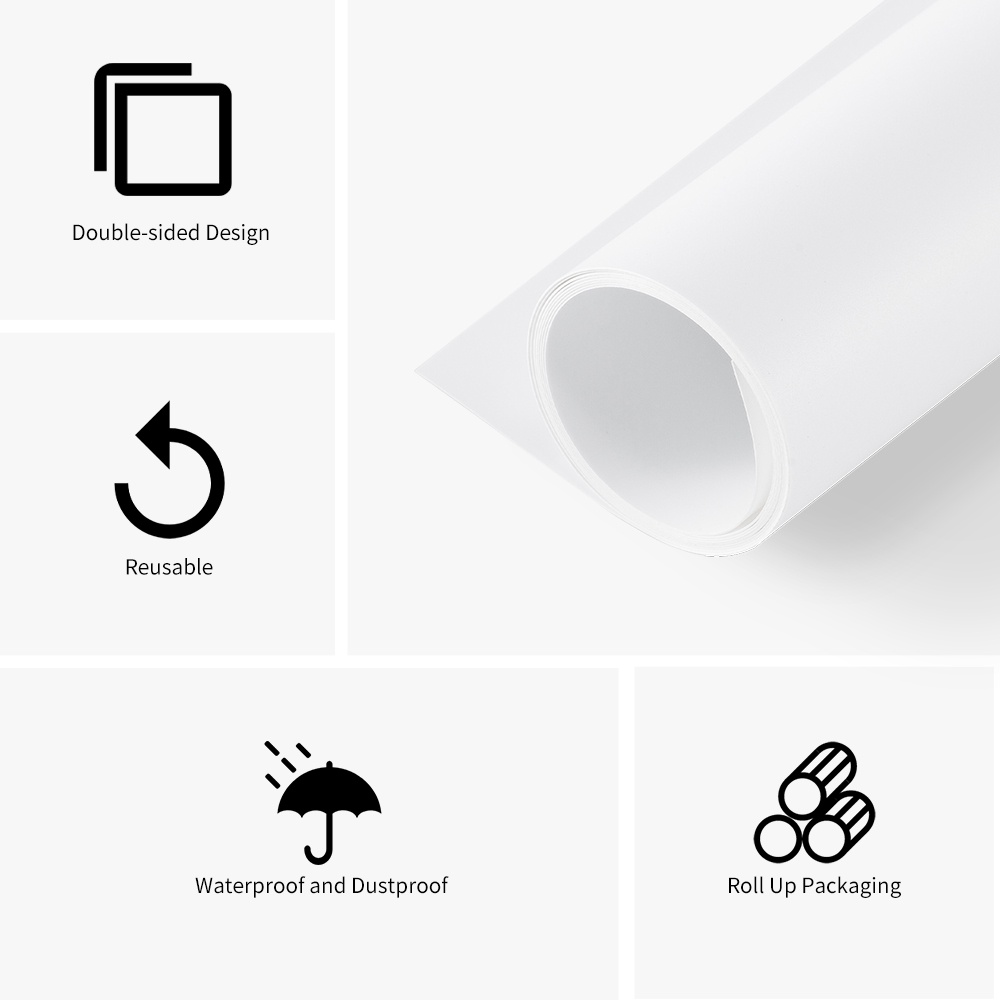 Selens Phông Nền Chụp Ảnh Hai Mặt Chất Liệu PVC Kích Thước 120X300Cm Chống Thấm Nước
