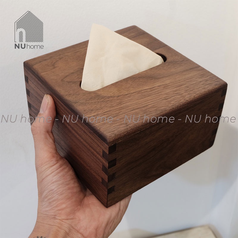 nuhome.vn | Hộp giấy Vuông - Bako, được thiết kế đơn giản bằng chất liệu gỗ cao cấp