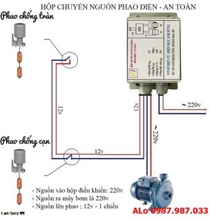Rơ le an toàn cho phao điện (chuyền nguồn phao thành 12V an toàn)