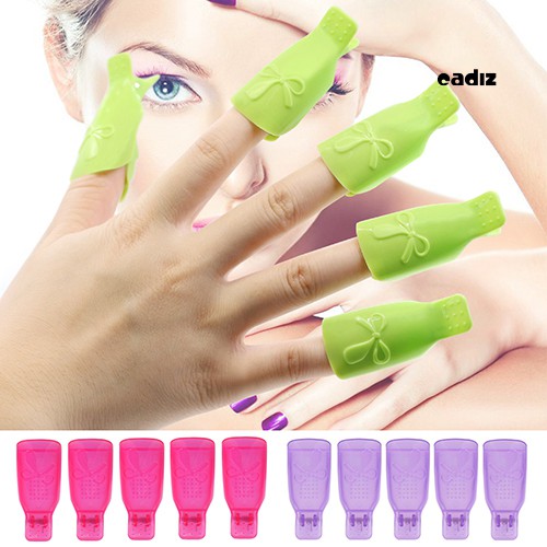 [Hàng mới về] Bộ 10 Kẹp Ủ Tháo Móng Tay Gel Tiện Dụng