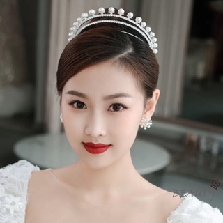 Băng đô cài tóc đính đá 3 hàng lấp lánh cho phù dâu