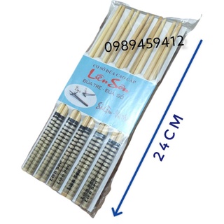Đũa tre - 10 đôi đũa tre Liên Sơn dài 24cm