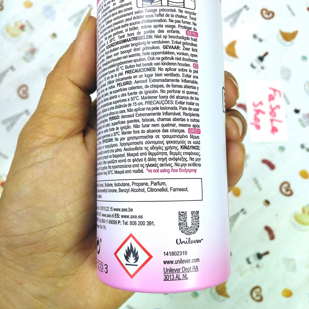 Xịt khử mùi toàn thân nam / nữ AXE 150ml hãng Unilever deo deodorant body spray