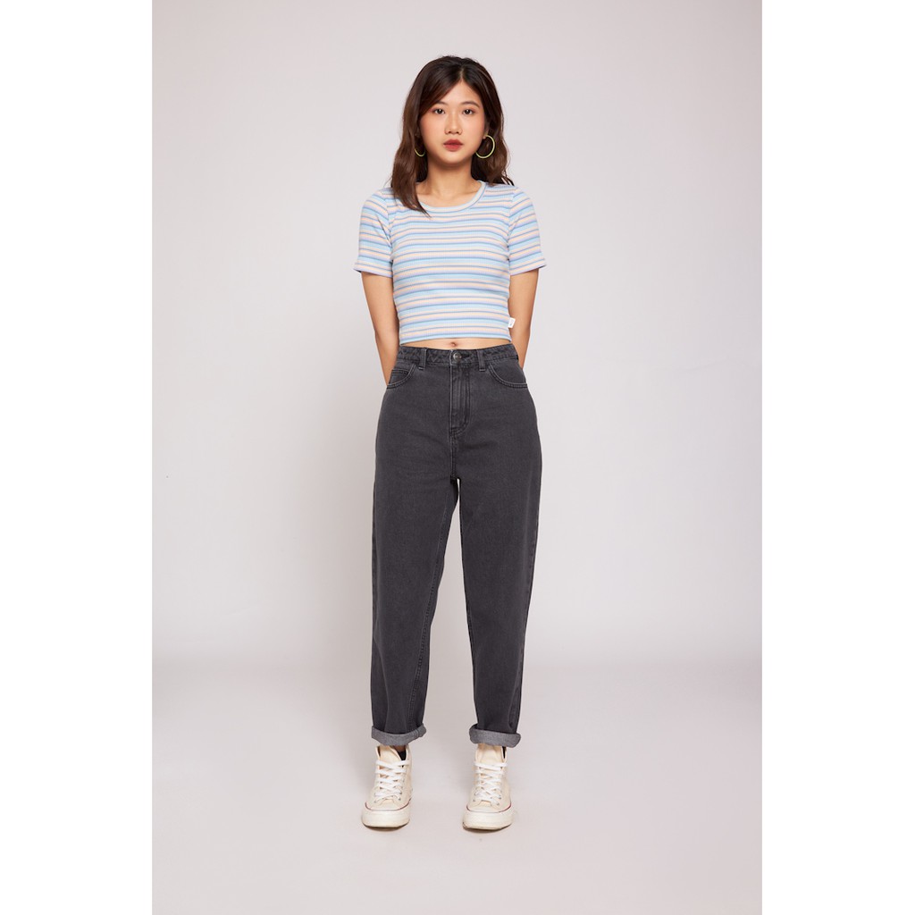 Áo Thun Croptop Nữ BOO 100%Cotton Dáng Ôm Nhiều Màu