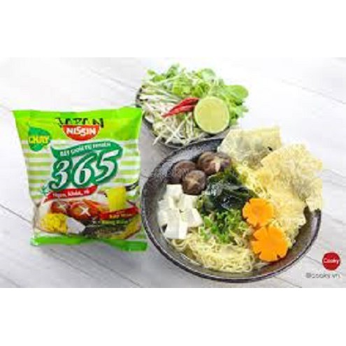 {XẢ KHO 3 NGÀY}NISSIN 30 Gói Mì Không Chiên 365 Chay Súp Miso Rong Biển Nhật