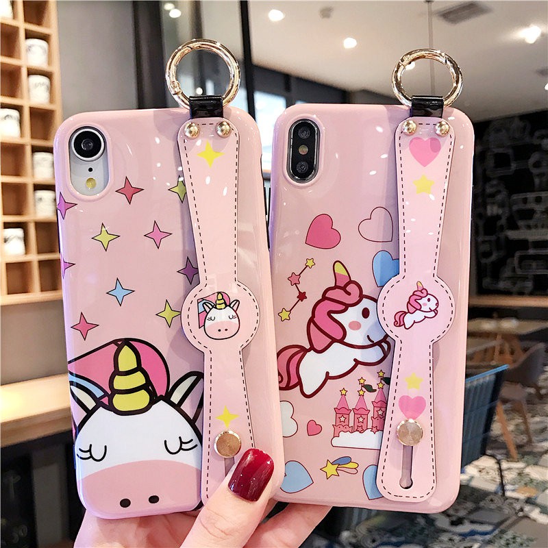 Ốp Điện Thoại Mềm Chống Sốc Có Dây Đeo Cổ Tay Cho iPhone 13 12 11 Pro max xs xr i13 7plus