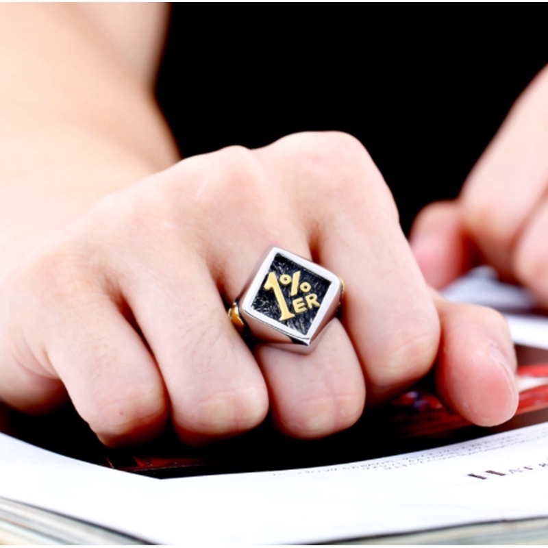 Thiết kế nhẫn hợp kim titan Skull Style Punk Rock cho nam giới