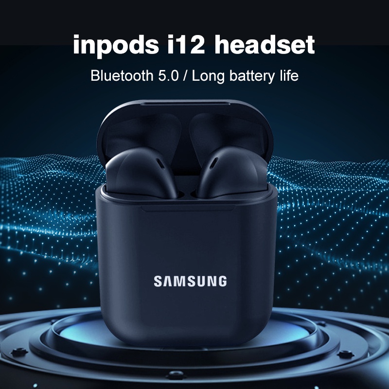 【Giảm giá hấp dẫn】 Tai nghe Bluetooth Samsung 5.0 Tai nghe thể thao không dây với Hộp sạc inponds * Unisex *FEEL*
