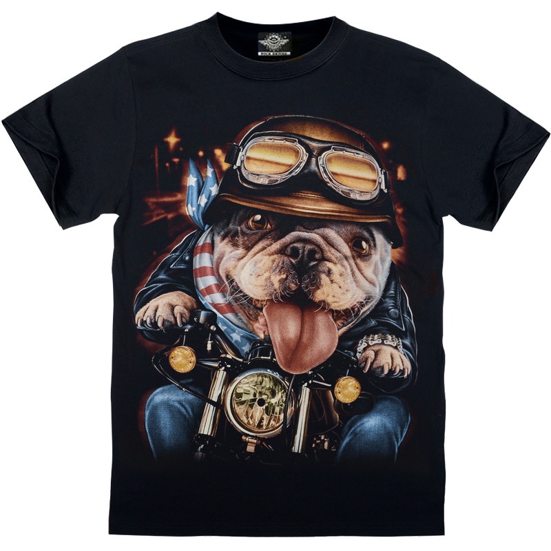 Áo phông Oversize Always Smile, Tay áo ngắn in hình con chó thời trang động vật, Áo phông Unisex