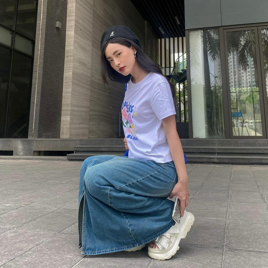 Áo Baby Tee &quot;Flowers&quot; SHINE CLOTHES, Áo thun baby tee họa tiết in vườn hoa nhiều màu hot 2023