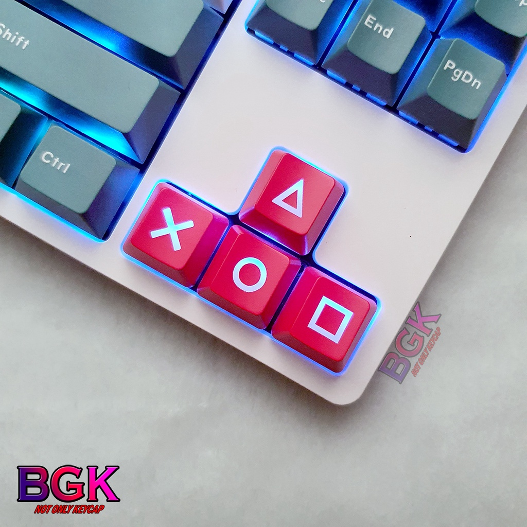 Bộ Keycap 4 Nút Mũi Tên XO và Bài  ABS Xuyên LED Cực Đẹp