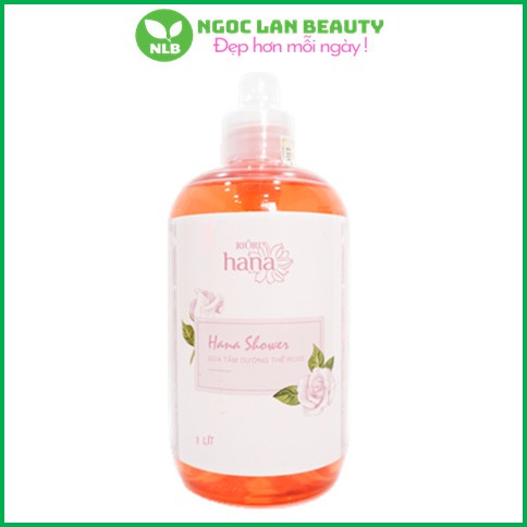 Sữa Tắm Dưỡng Trắng Da Hoa Hồng Riori Hana Shower Rose 500ml