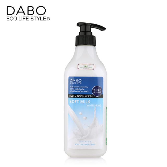 Sữa tắm trắng da Dabo Whitening Soft Milk Daily Body Wash Hàn Quốc Chính Hãng 750ml