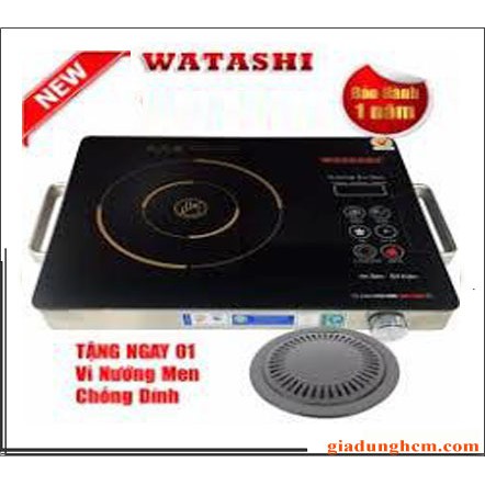 [ELHAT10 giảm tối đa 150K] [FREESHIP 99K]_Bếp hồng ngoại 2 vòng nhiệt Watashi WA-30HN tặng vĩ nướng gas cao cấp
