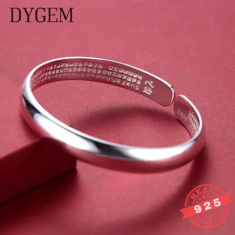 Vòng kiềng bạc chạm khắc chú đại bi bạc s999 nguyên chất đặc ruột - bạc TÂY TẠNG