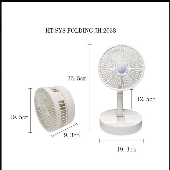 QUẠT SẠC TÍCH ĐIỆN GẤP GỌN JH - 2028 CỰC MÁT | BigBuy360 - bigbuy360.vn