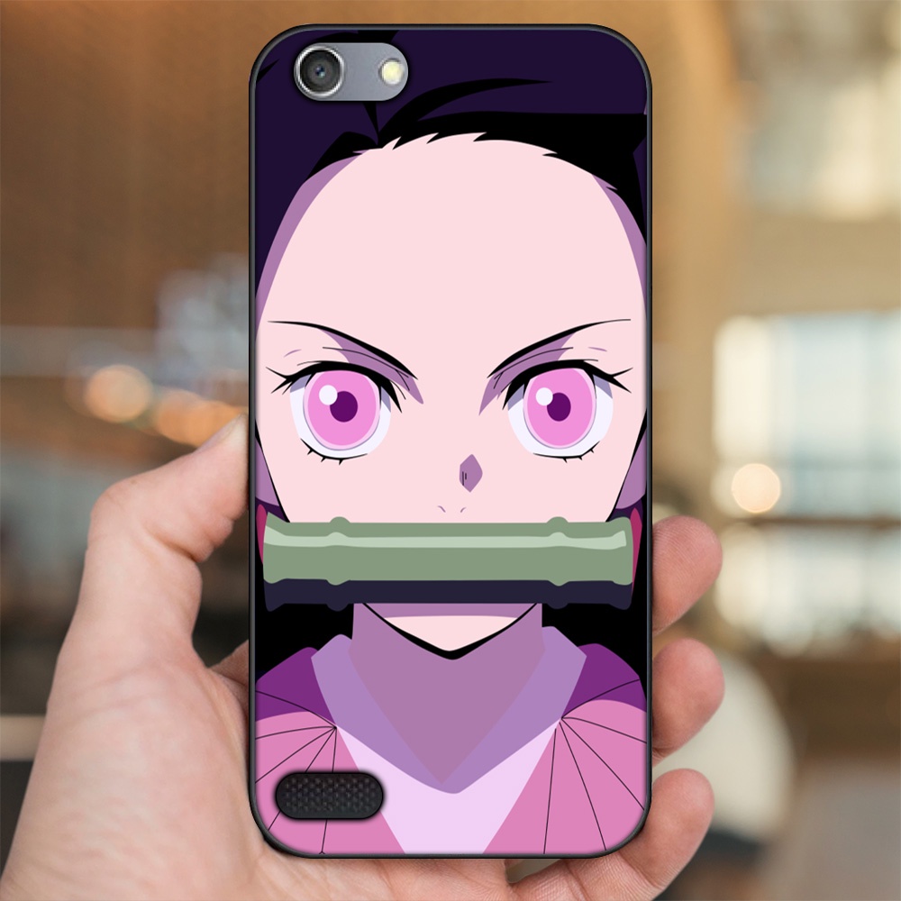 Ốp lưng Oppo A33 Neo 7 viền đen in hình Nezuko Kimetsu no Yaiba