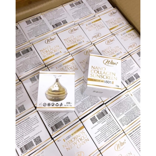 01 Hũ Kem Chống Nắng Wises Nano Collagen 10gr Chính Hãng Thái Lan