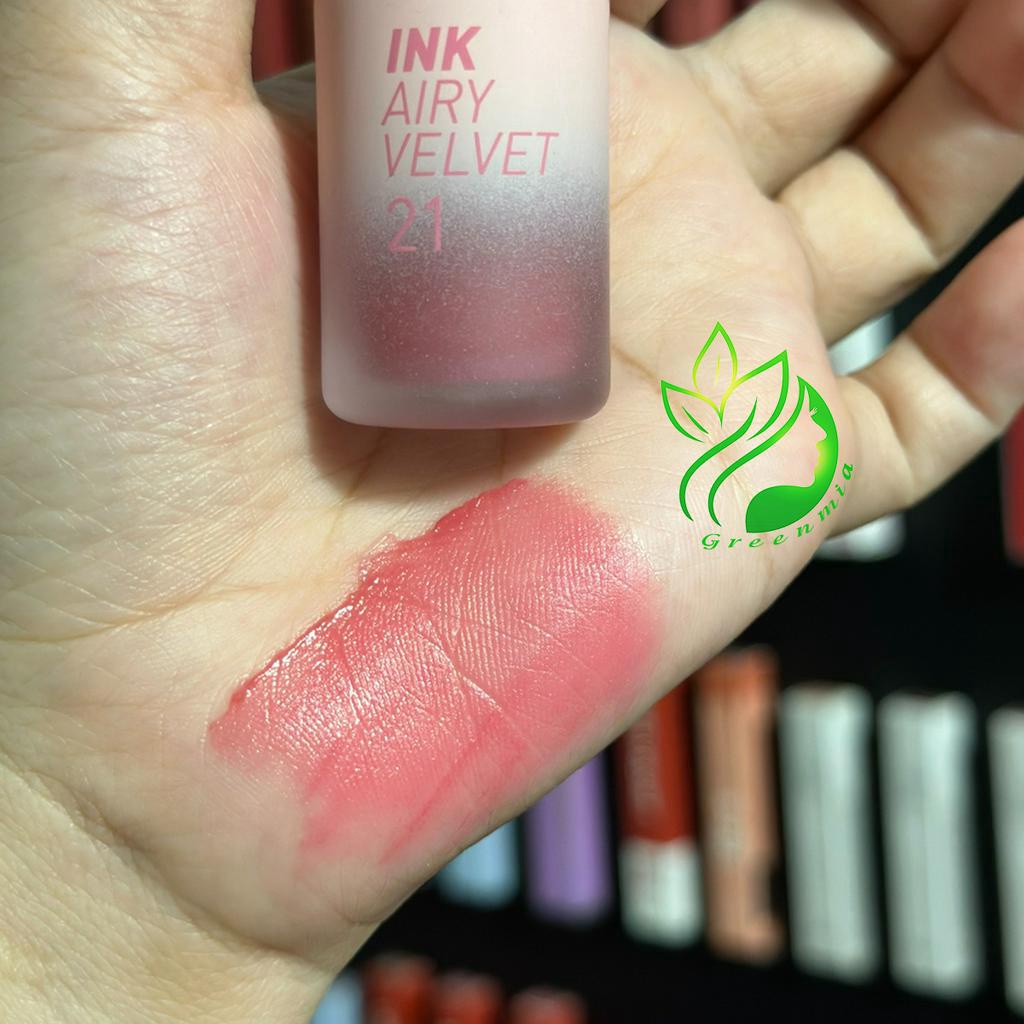 Son Ink Airy 21 Fluffy Peach Hồng Tím Nhẹ Kem Lì Peripera Ink Airy Velvet Lip Tint Mới Nhất 4g