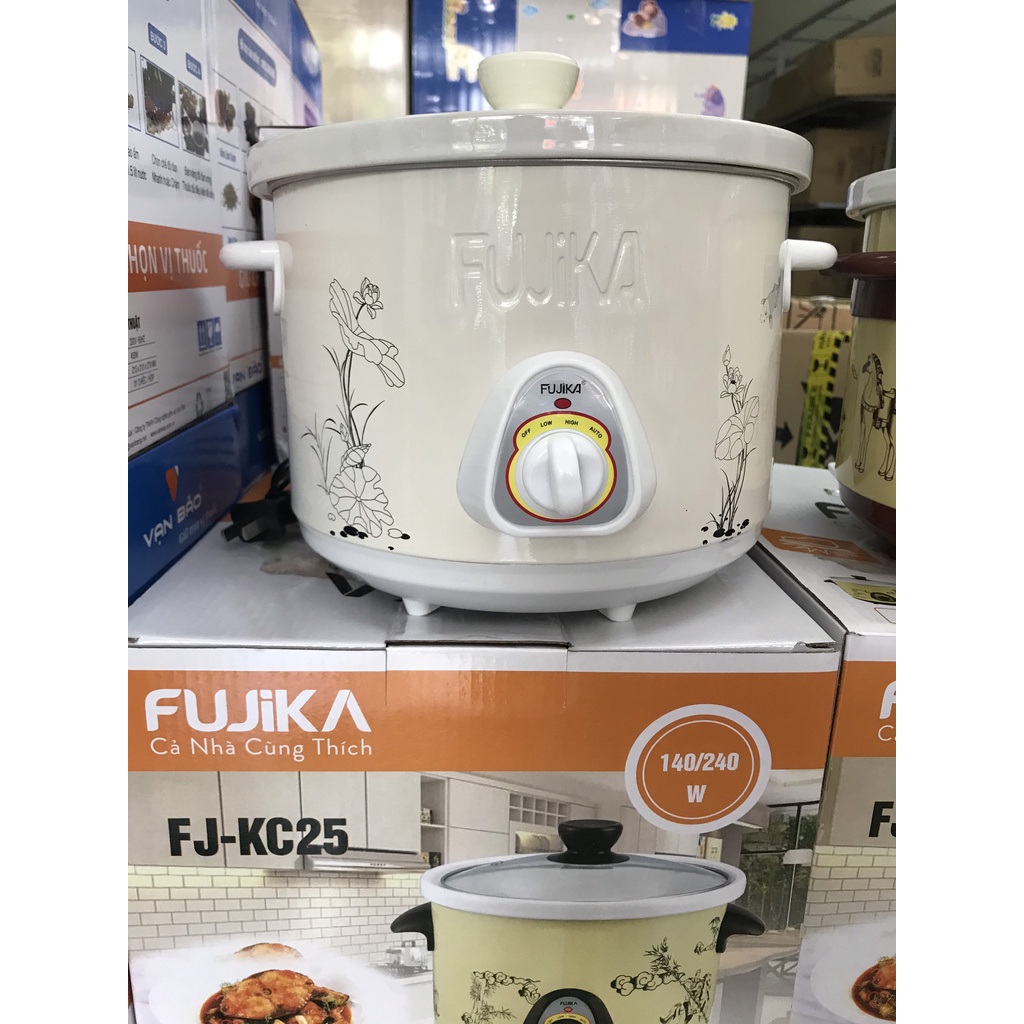 Nồi kho cá, nồi nấu cháo cho bé đa năng fujika 1,5L-2,5L - Hàng chính hãng bảo hành 12 tháng