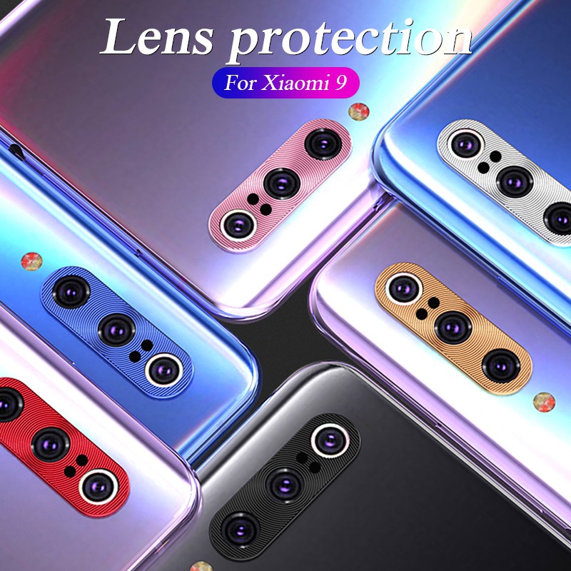 Vòng bảo vệ ống kính máy ảnh phía sau bằng kim loại cho điện thoại Xiaomi Redmi 7 Note 7 Pro Mi 8 9 SE