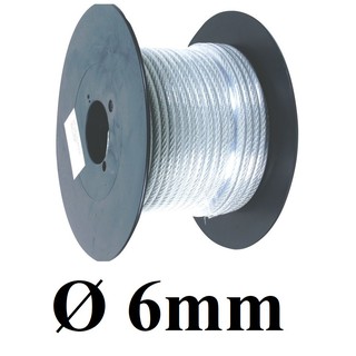 Dây cáp thép bọc nhựa Ø [ 6mm ] dài 1 mét – 1000 mét