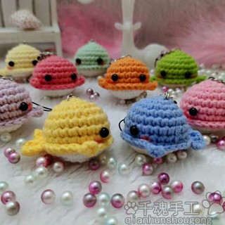 Móc khóa con cá len handmade