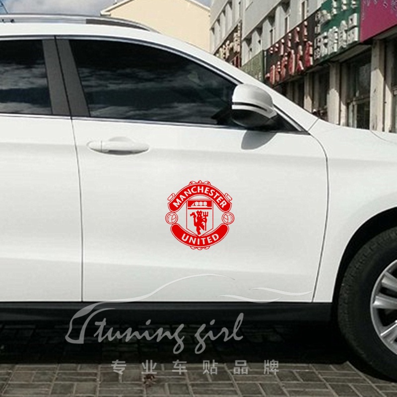 Sticker Dán Kính Chắn Gió Xe Hơi Hình Quả Bóng Manchester United 40-60CM
