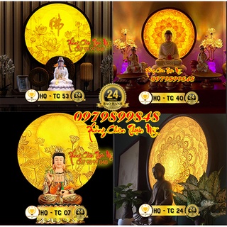 [ Xưởng Tuyển Đại Lý ] Đèn Thờ Hào Quang Trúc Chỉ In 5 tặng đinh treo tranh