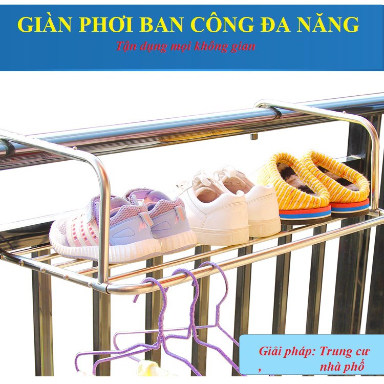 Giàn Phơi Ban Công Đa Năng Inox - Cao cấp