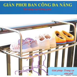 Giàn phơi ban công đa năng inox - cao cấp
