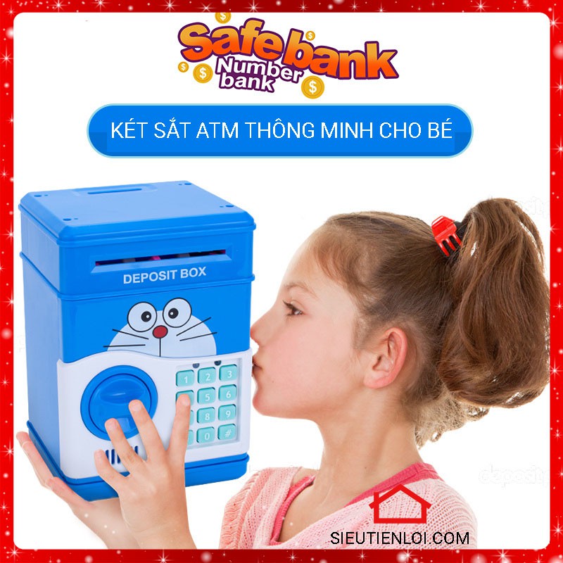 Két sắt mini hình minion/hello kitty/doremon siêu dễ thương