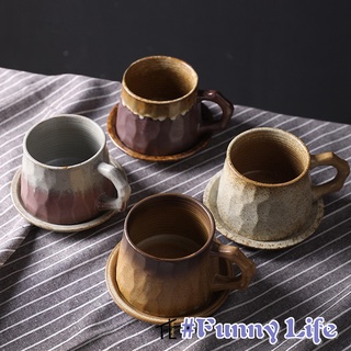 Cốc sứ uống cà phê/sữa kiểu Retro thủ công sáng tạo cho trẻ em/văn phòng
