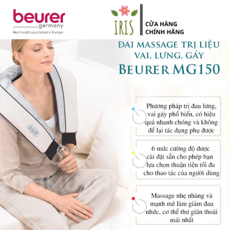 [Chính hãng][Giá Gốc] Đai massage Trị liệu Beurer MG150