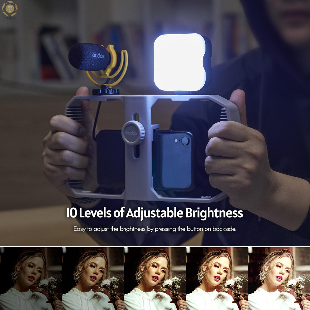 Đèn Led 3 Chế Độ 12 Giờ Godox Litemon Có Thể Sạc Lại Cho Máy Ảnh Vlog Live