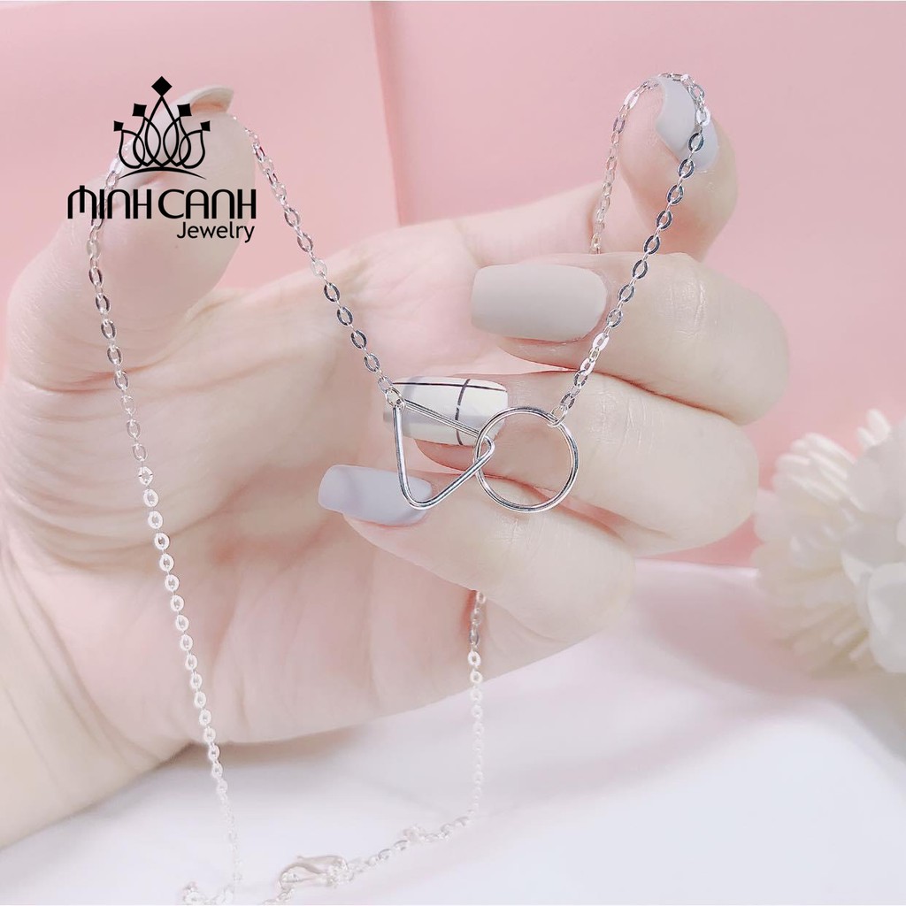 Dây Chuyền Hình Tròn Tam Giác Bạc Ta - Minh Canh Jewelry